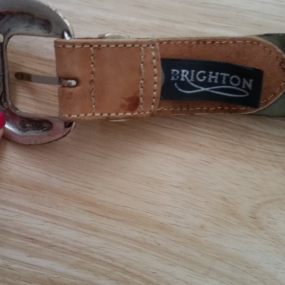 🌻🌻🌻Brighton vintage multi-color leather belt - Picture 2 of 3
